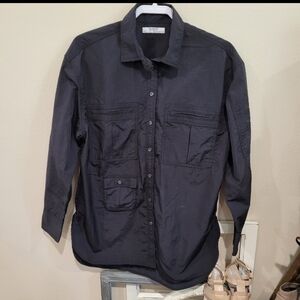 Banana‎ Republic Sport Womens M. Oversized utility Parachute Tunic Black